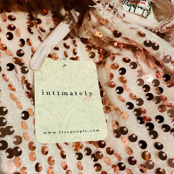 Free People Sequin and Lace That Girl Mini Dress NWT - Picture 7 of 7